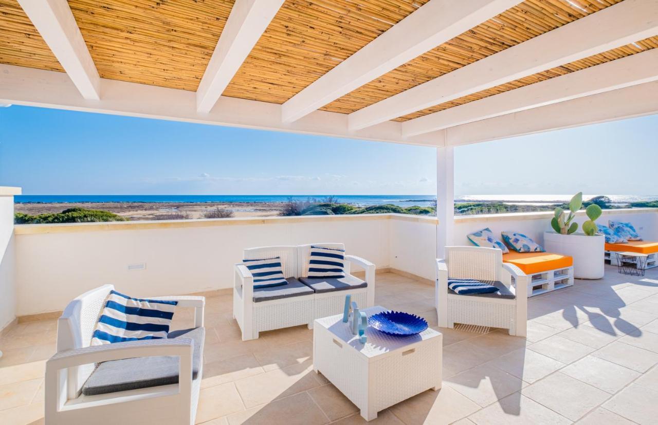 Villette Lux Fronte Spiaggia - Torre Pali Bagian luar foto