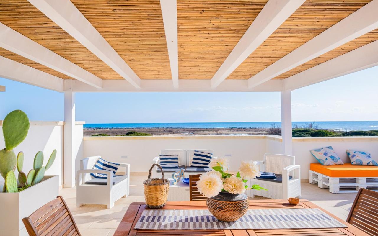 Villette Lux Fronte Spiaggia - Torre Pali Bagian luar foto