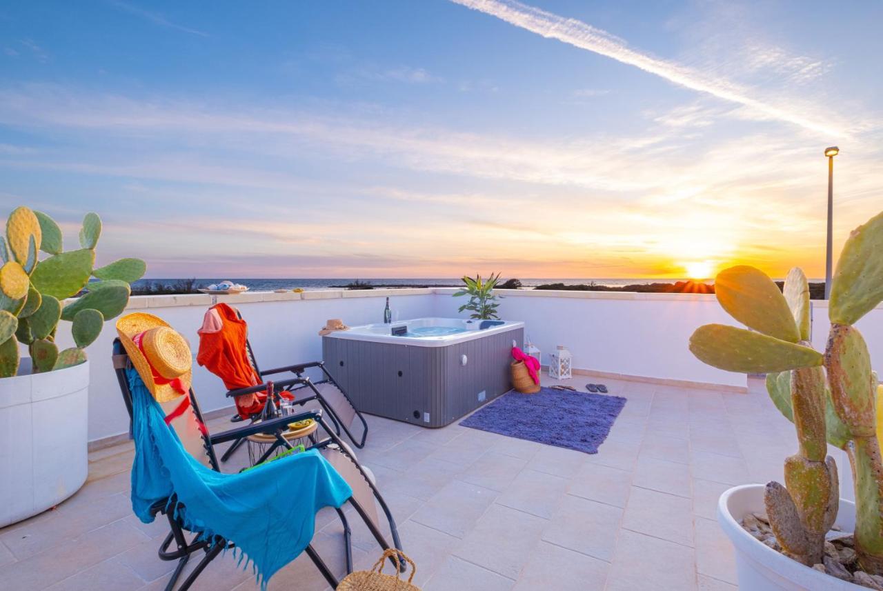 Villette Lux Fronte Spiaggia - Torre Pali Bagian luar foto